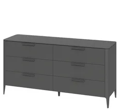Комод Type 6 ящиков ширина 170 см (темно-серый)