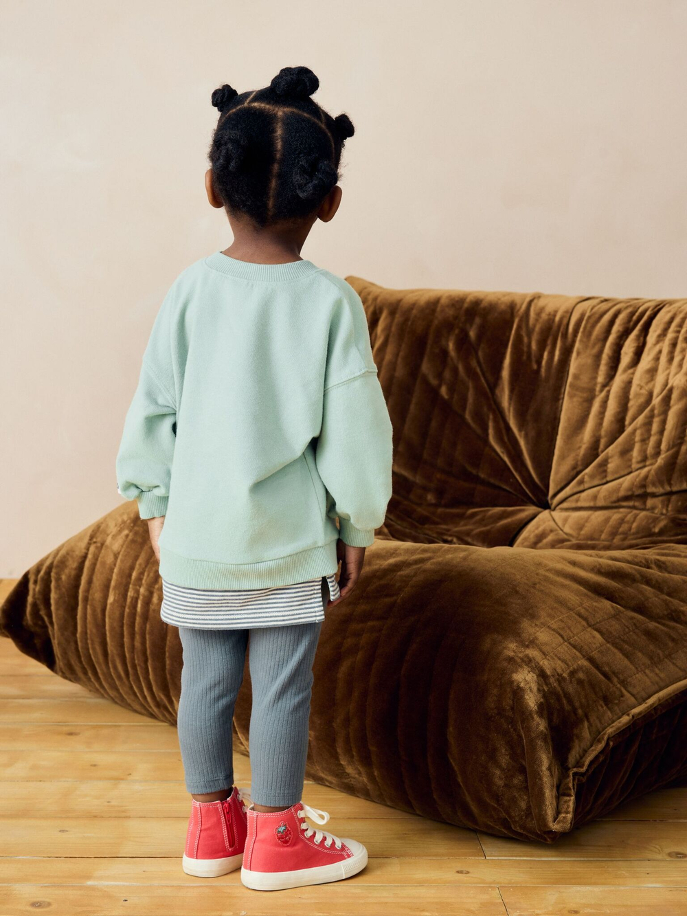 Толстовка и легинсы в комплекте для девочки Next 386-190, Мятный, Серый