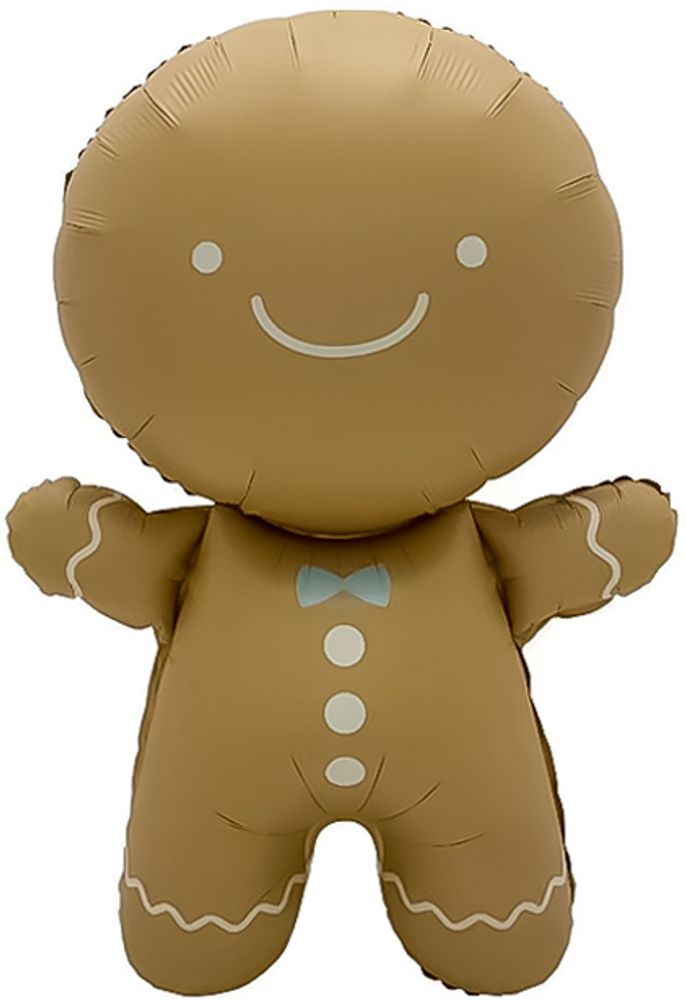 Шар (32&#39;&#39;/81 см) Фигура, Пряничный человечек, Сатин, 1 шт. в уп.