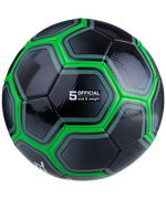 Мяч футбольный Intro №5, черный/зеленый