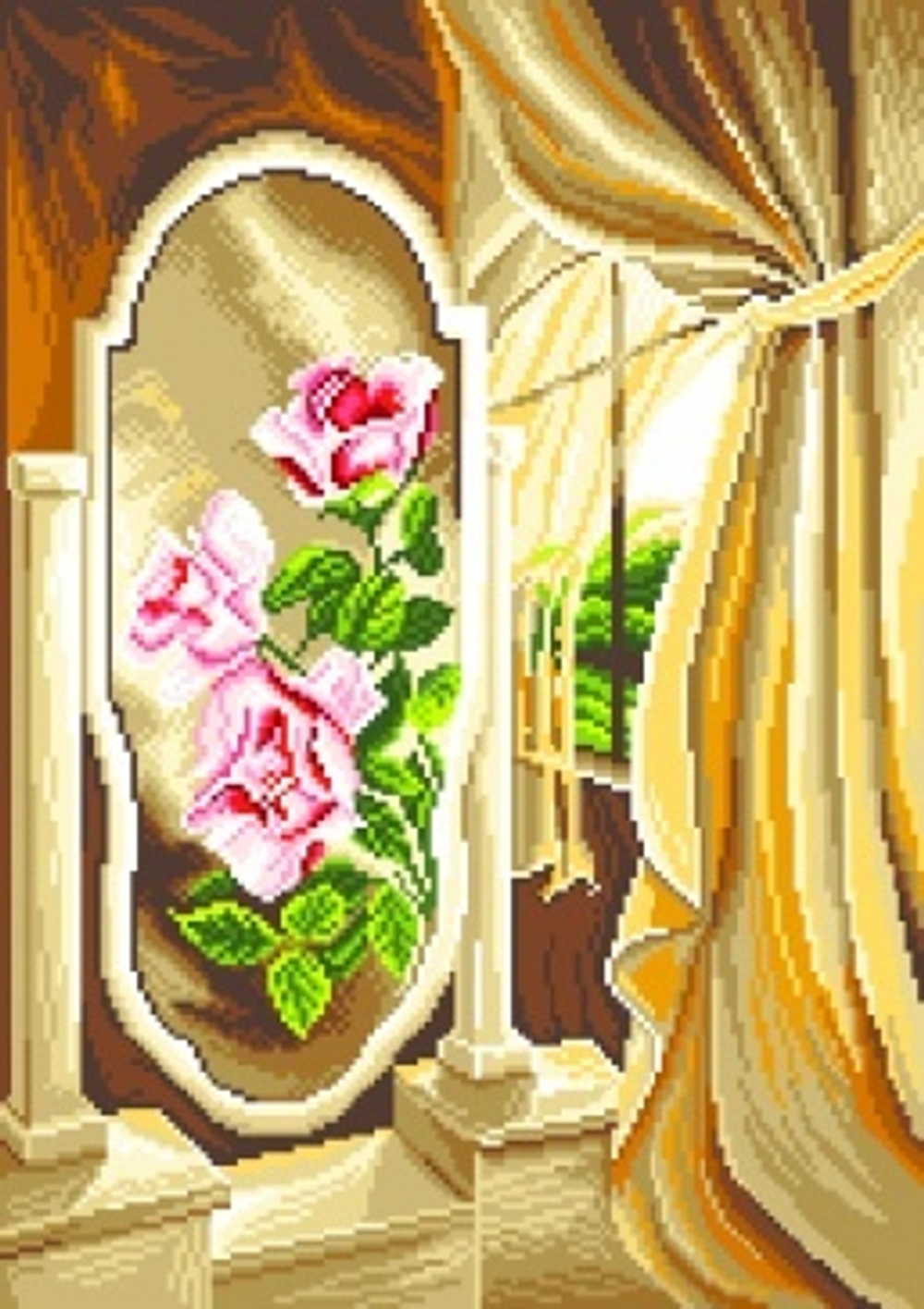 "Отражение тайны"-1140 канва с рисунком