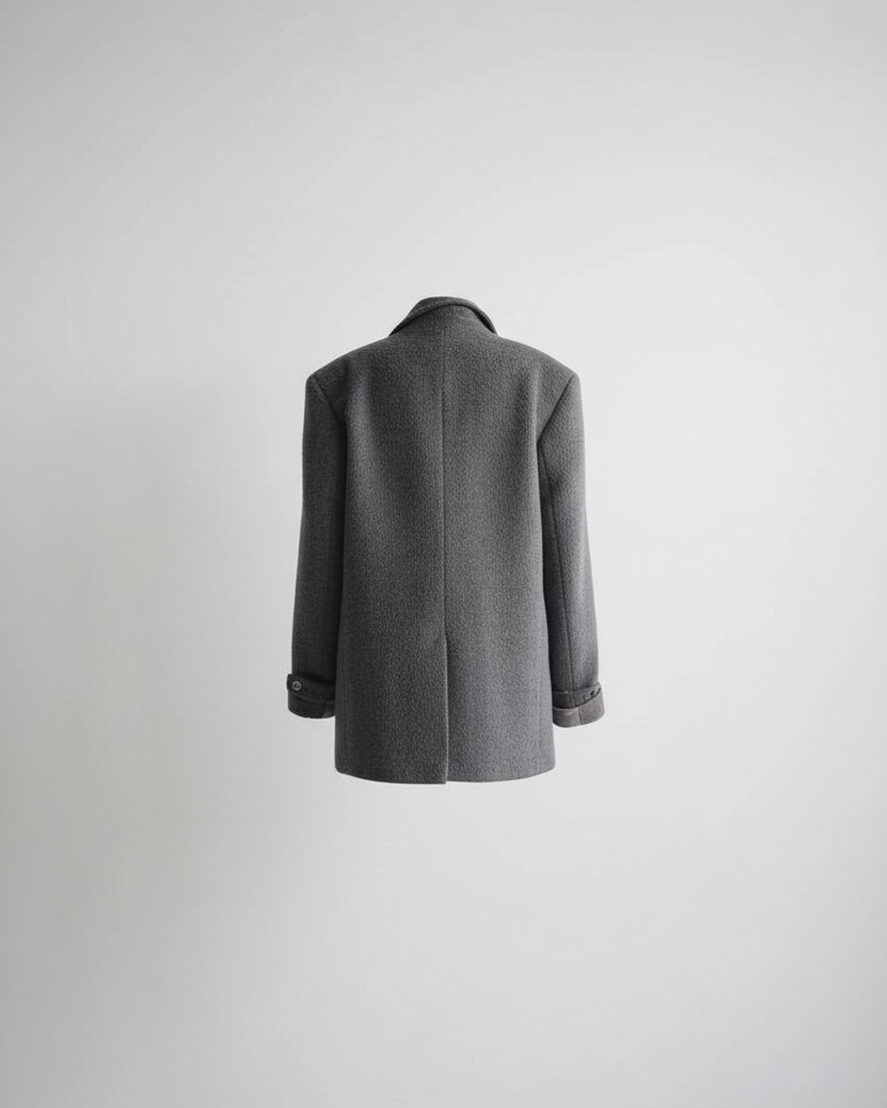 Пиджак - пальто с косынкой oversize