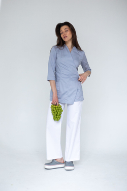 Блуза женская м288 Toray стретч серый29