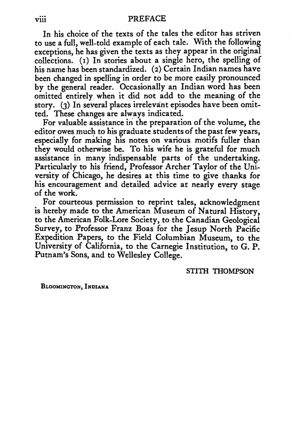 Tales of the North American Indians | Stith Thompson