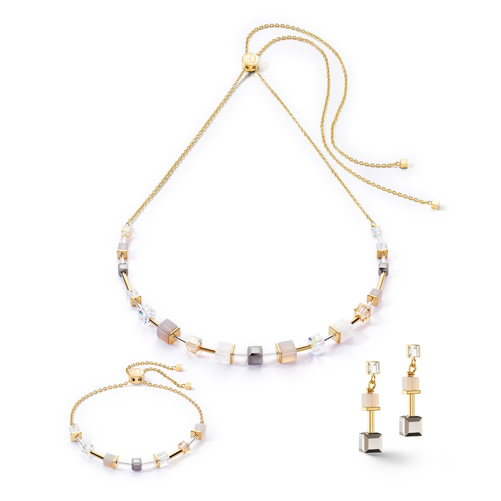 Серьги Coeur de Lion Grey-Gold 5074/21-1216
