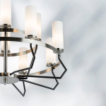 723125 Люстра FLUME 12х40W E14 ЧЕРНЫЙ МАТОВЫЙ/НИКЕЛЬ