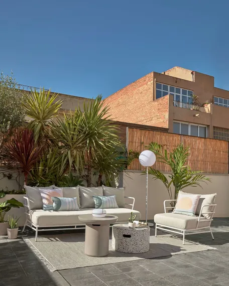 Журнальный столик из бетона Taimi Ø50 см серый