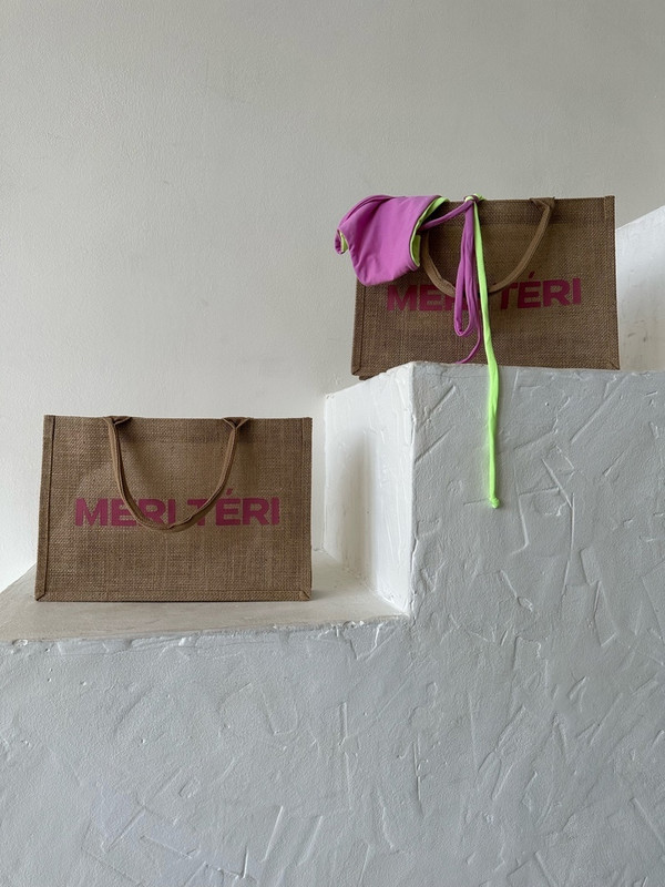 Пляжная сумка из джута