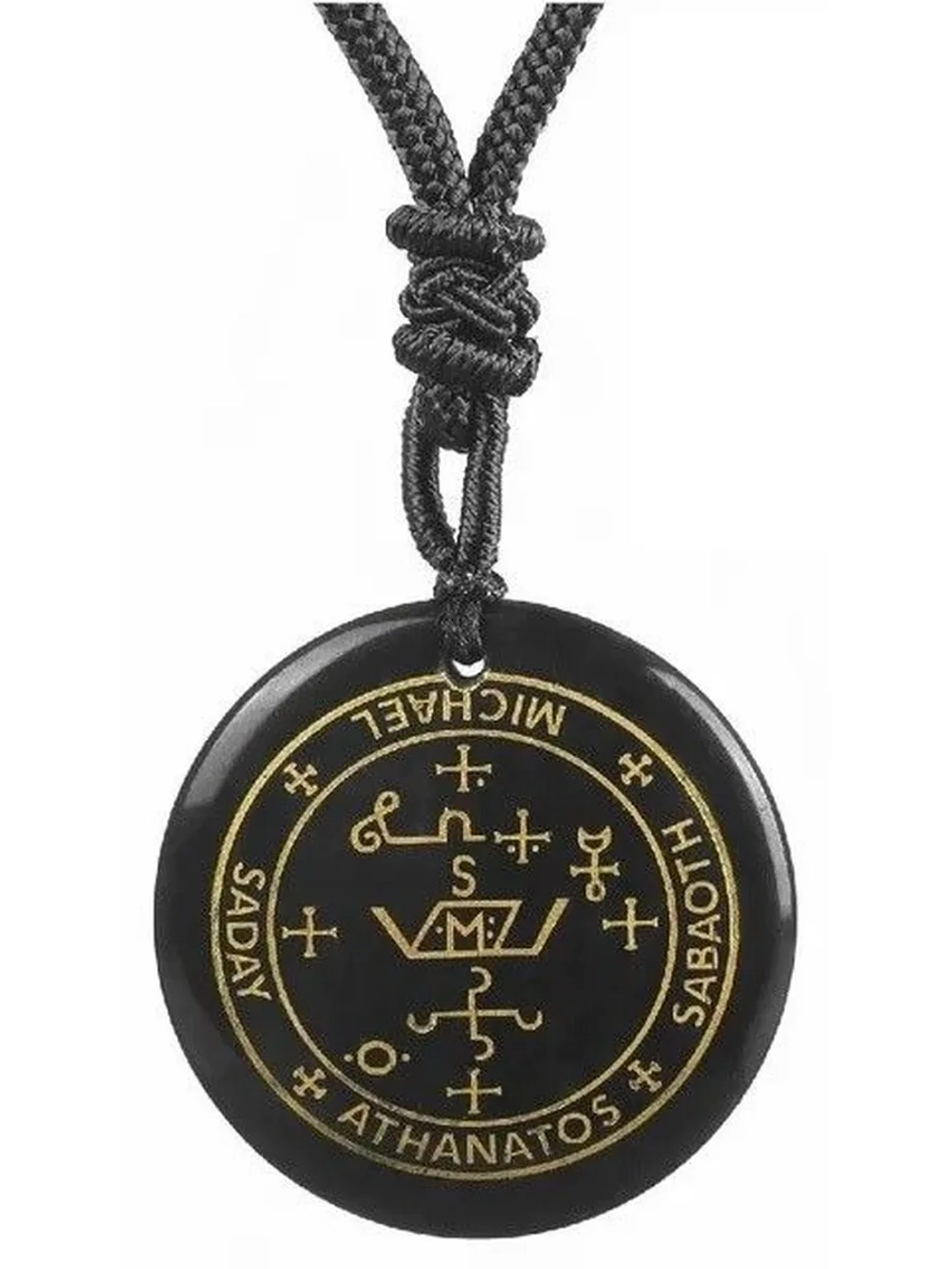 Талисман Архангела Михаила черный обсидиан OT-01