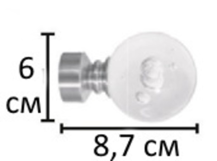 Наконечники "Шар гелий Ост" для кованых труб d25 мм, цвет бронза