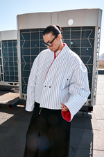 Куртка двустороняя TULUP white/red (джинса)