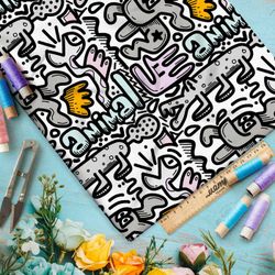 Ткань премиум габардин животные игры