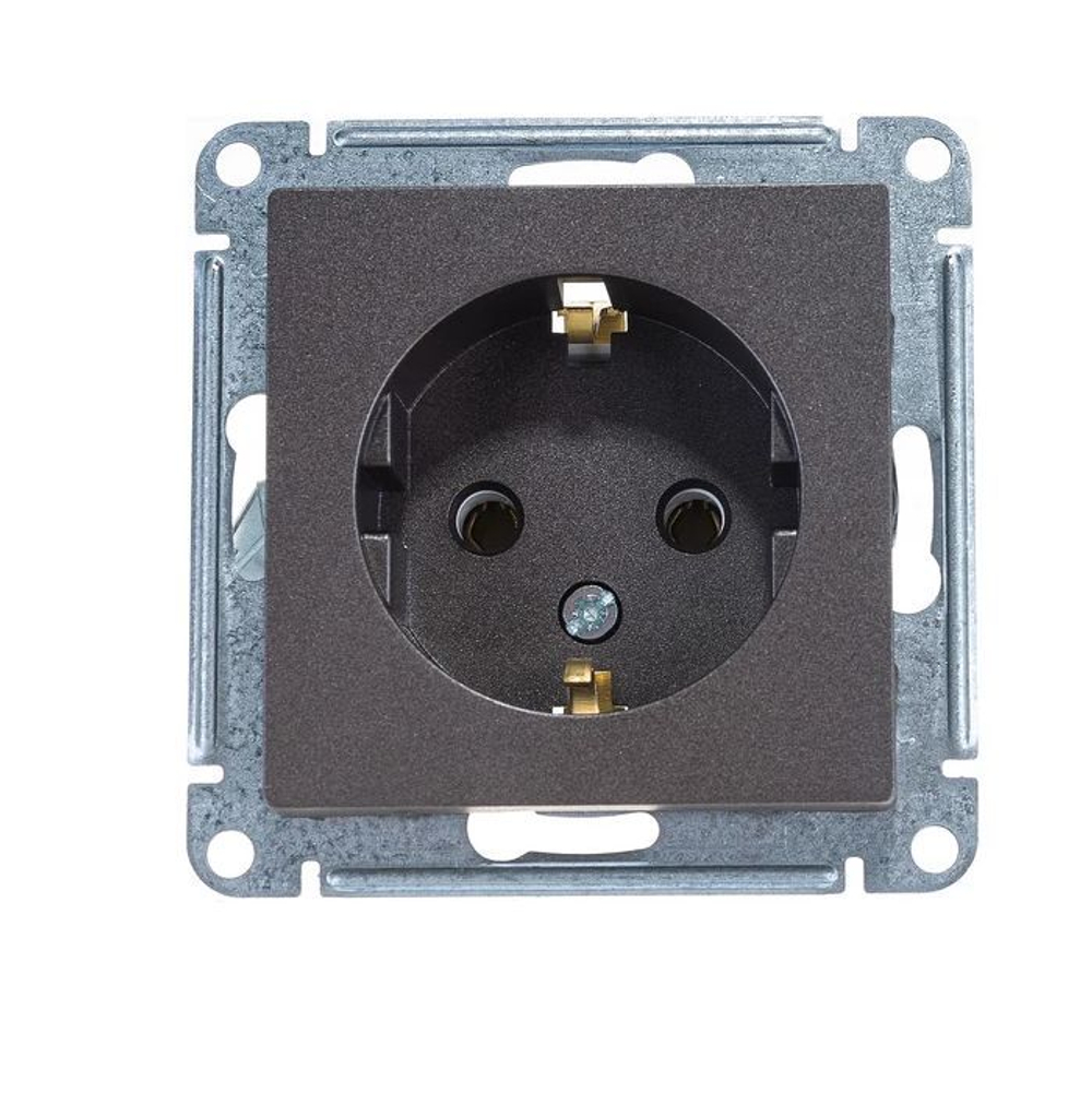 ArtGallery Мокко Розетка с заземлением, 16А, механизм, быстрозажим. клем. GAL000643S