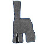 Ковры VOLVO FM до 2008 года (экокожа, черный, синий кант, синяя вышивка)