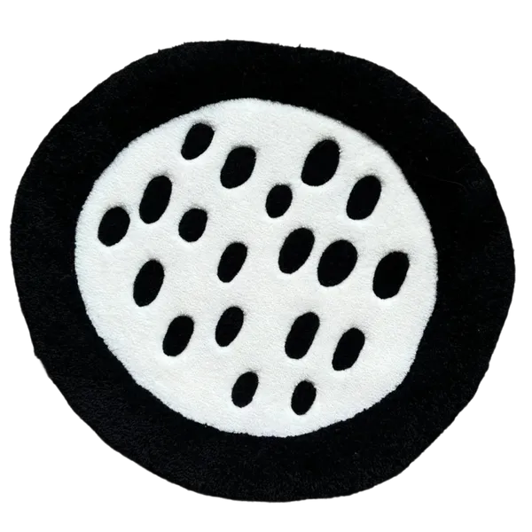 Коврик-лежанка черно-белая, 70х75