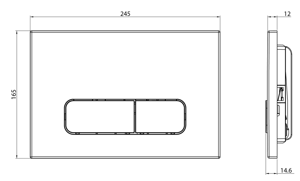 Клавиша для инсталляции CHARUS Elegia FP.320.21.01, хром глянцевый
