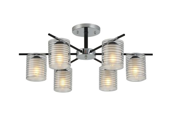 07383/6 CHROME+BLACK (1) Люстра (RL)