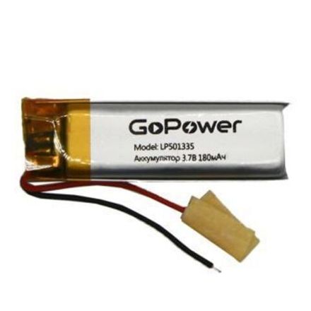 Аккумулятор Li-Pol GoPower LP501335 PK1 3.7V 180mAh (1/10/250)