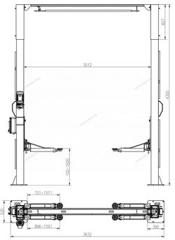 NORDBERG (N4124HM-4,5G) Подъемник 380V 2х стоечный 4,5т с верхней синхронизацией