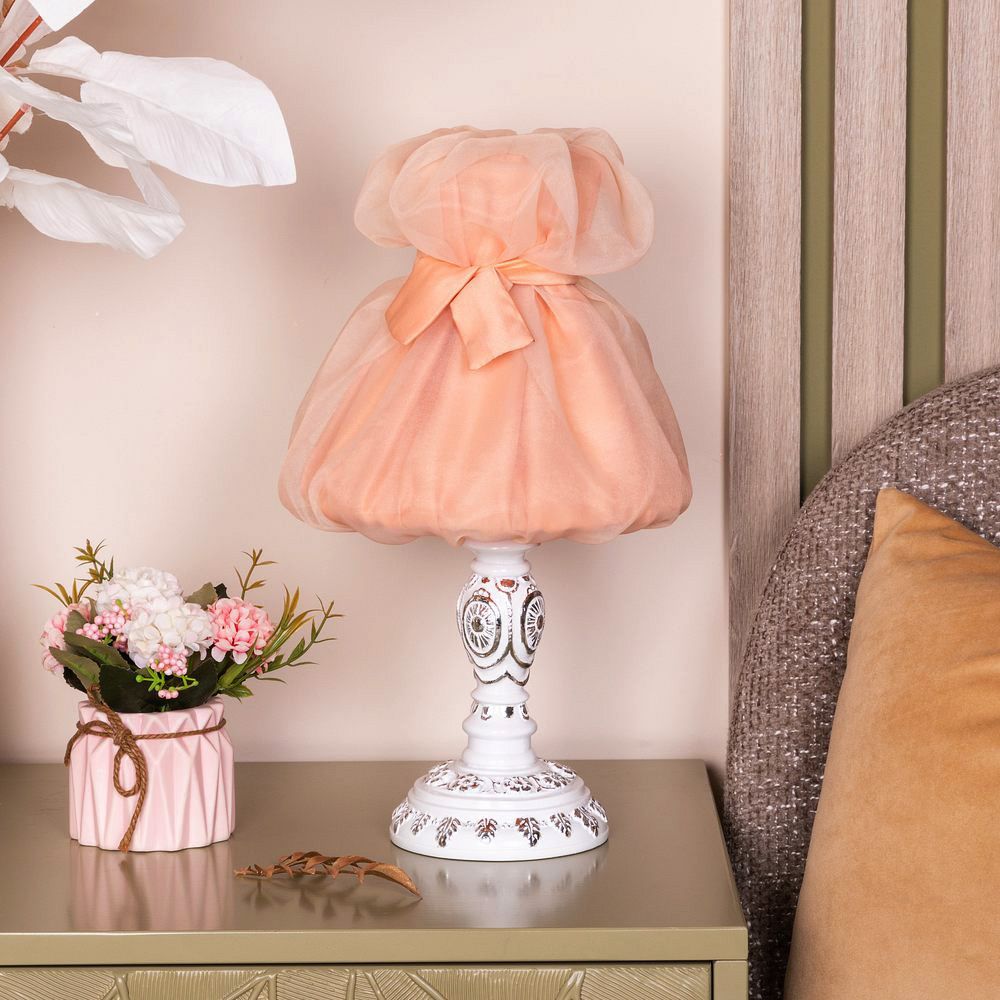 Настольная лампа Корса Сильвер Мадлен Пудровый