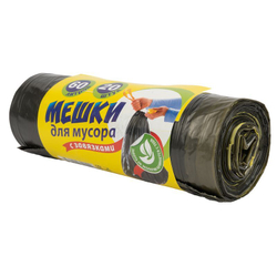 Мешки для мусора 60 л, 20 шт/рул