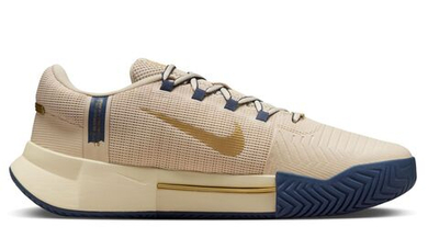 Мужские кроссовки теннисные Nike Zoom GP Challenge 1 Premium - Бежевый, небесный, Золотой