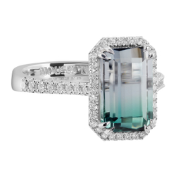 Кольцо с Турмалином и Бриллиантами, R0070-13/1