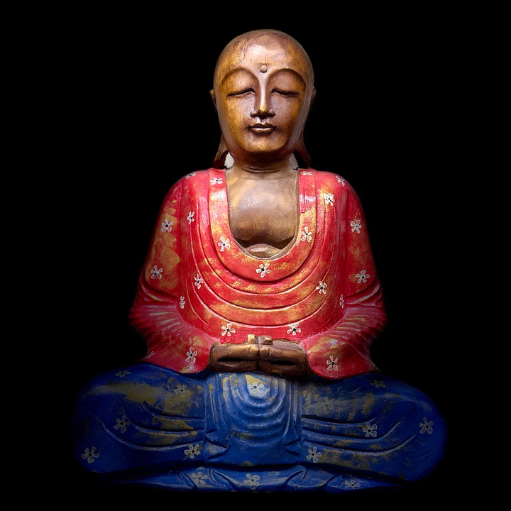 Статуэтка Будда из дерева Мангры h-43 см.