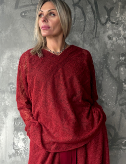 Лонг /из французского кружева на сетке