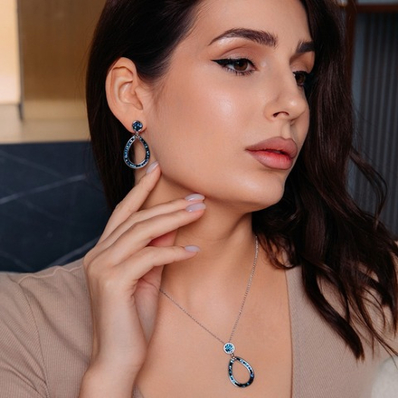 Серьги Fiore Luna BBL A2103SW-E05.23 BL/S