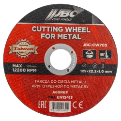 Круг отрезной по металлу 125x1.0x22.2мм JBC JBC-CW705