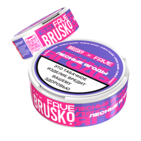 Табак жевательный "BRUSKO X FAVE" SLIM, Лесные ягоды 10 гр