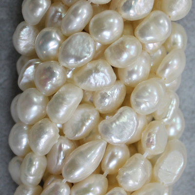 Жемчуг белый фриформ бусины 6-7мм