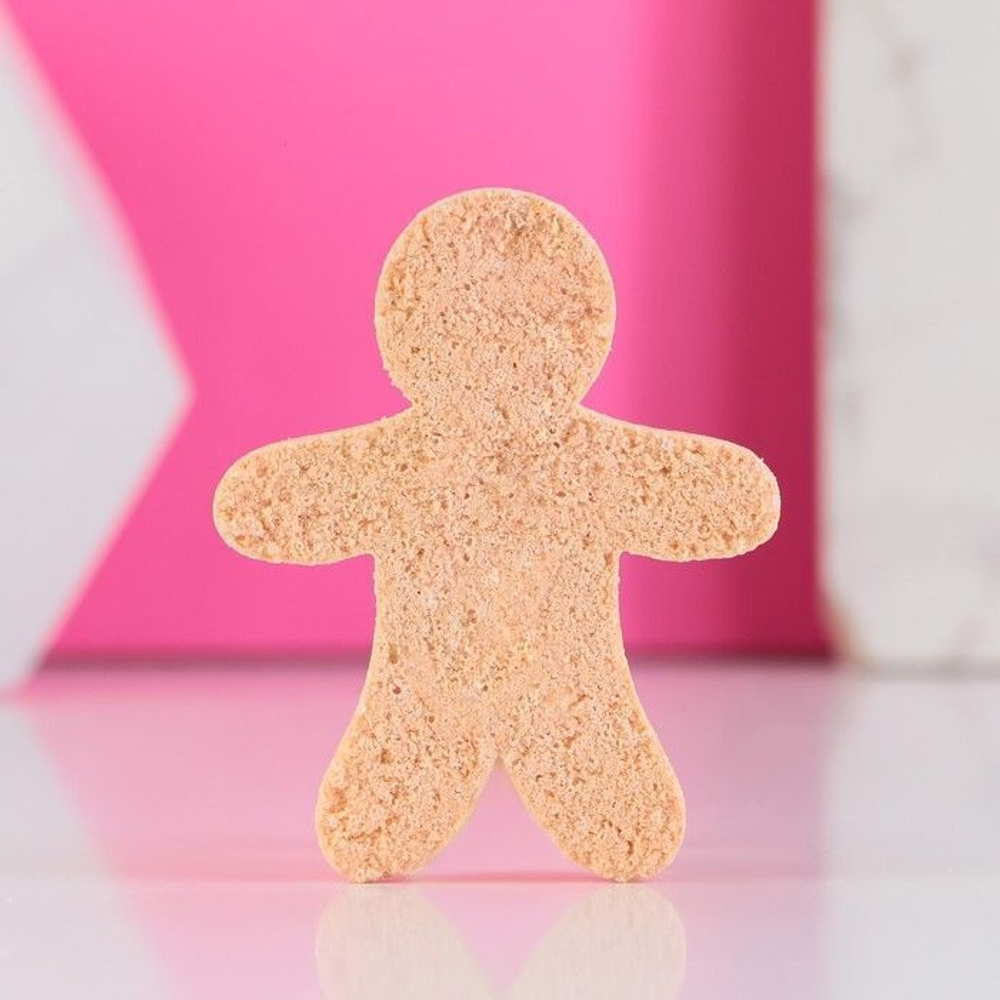 Бомбочка для ванны в форме пряничного человечка с цитрусовым ароматом - 100 гр.