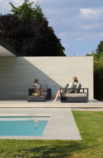 Комплект лаунж мебели антрацит/серый, алюминий/олефин