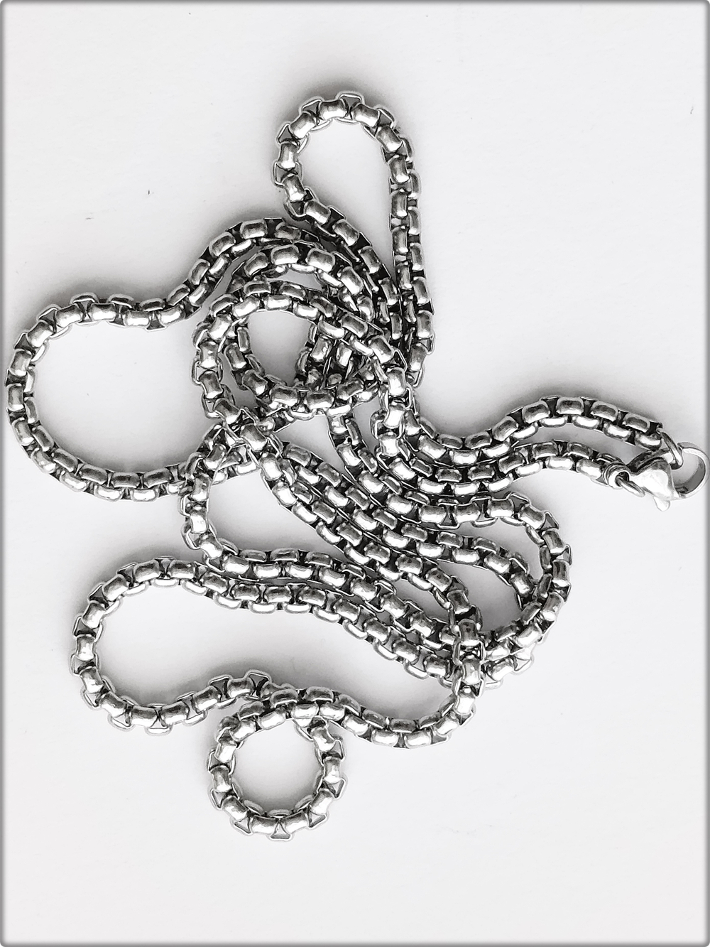 Стальная цепочка, длина 65см Stainless Steel (нержавеющая сталь).