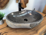 Раковина из речного камня RS-65804 60х42х15 из натурального камня