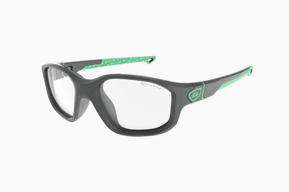 Спортивные очки с диоптриями Demetz Puntaco / Matt Grey / Matt Light Green V. Colourless cat. 0