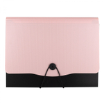 Папка-картотека Alingar, A4, 330х250 мм, на пуговице, пластик, 600 мкм, 13 отделений, папка-планшет, розовый клапан