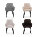 Стул на металлокаркасе Woodville на металлокаркасе Райнер MR -11, черный, ножки черные