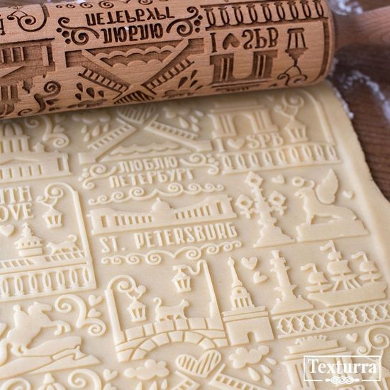 Скалка с узором Санкт-Петербург