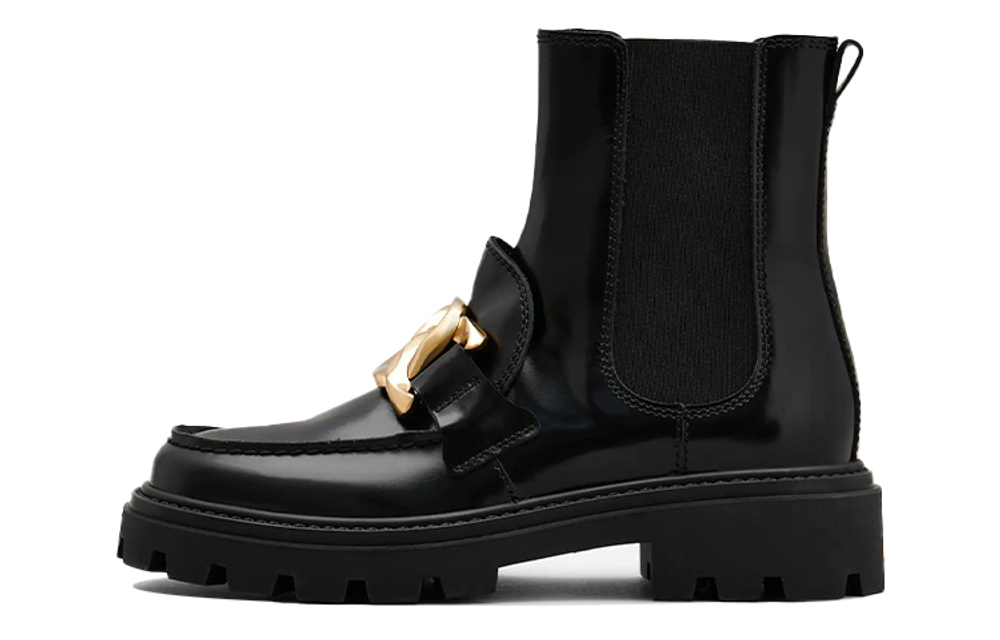 TOD"S Logo Plaque Chunky Boots Women"s