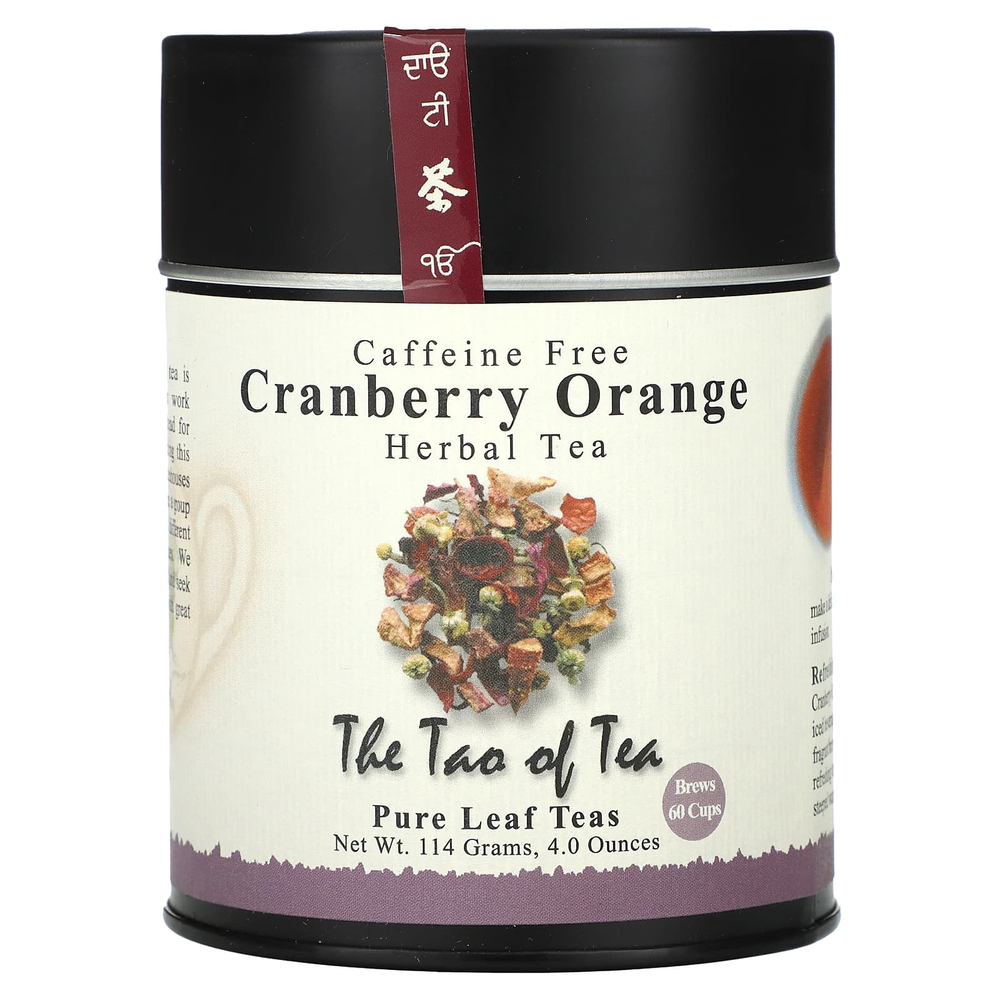 The Tao of Tea, Травяной чай с клюквой и апельсином, без кофеина, 114 г (4 унции)