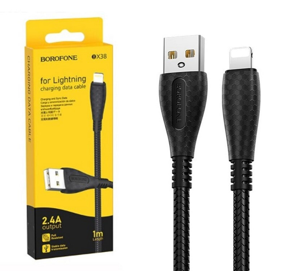 Кабель USB - Lightning BOROFONE BX38 (черный) 1м