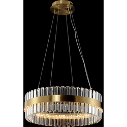 Люстра Rivoli Gwinnett 6193-201 подвесная светодиодная LED 3000-6300К 112 Вт с пультом | Хрусталь