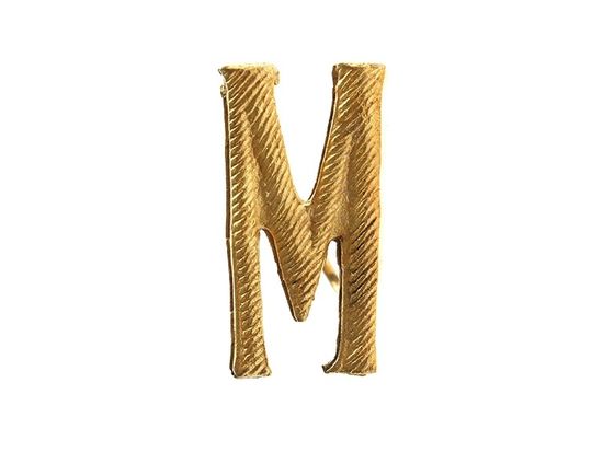 Буква на погоны мет. М зол.