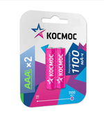 Аккумулятор AAA HR-03 / 1100 mAh Космос NiMH (2шт/уп)