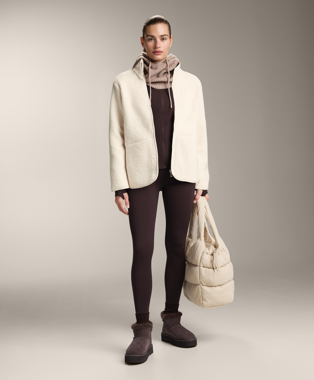 Oysho Кроп-топ с открытой спиной Light Touch, цвет виски