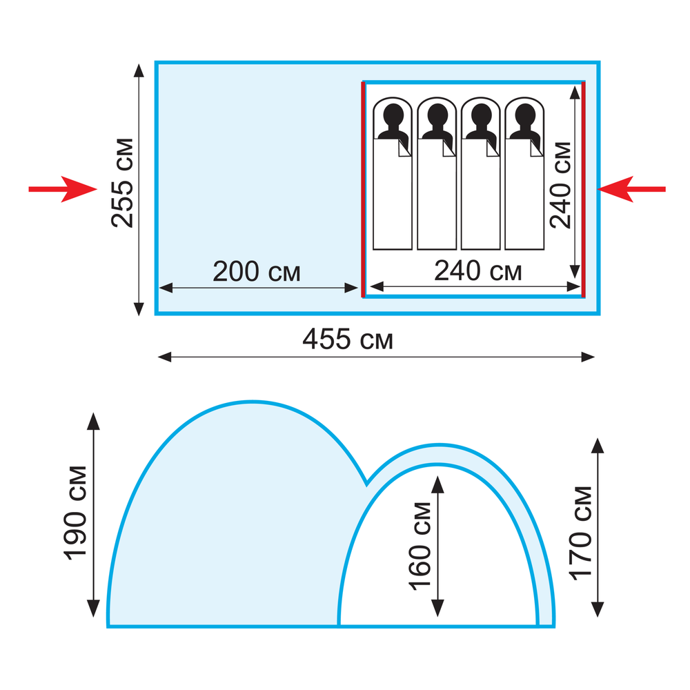 Tramp палатка Sphinx 4 V2, зеленый