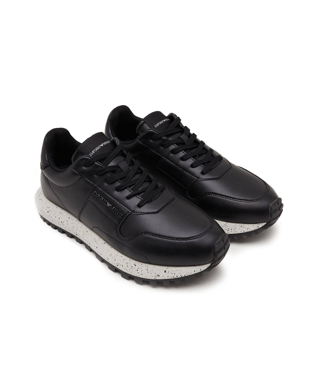 Кожаные кроссовки Emporio Armani - черный(X4X639 XD382)